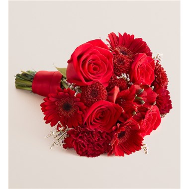 Prom Bouquet -Red And Burgundy